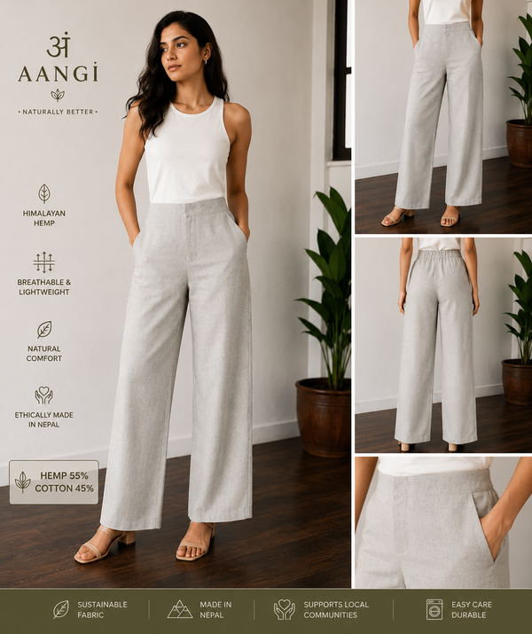 Himalayan Hemp Wide-Leg Trouser