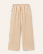 AANGĪ Beige Formal Hemp Cotton Pant