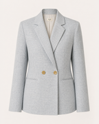 AANGĪ Light Blue Double-Breasted Hemp Cotton Blazer