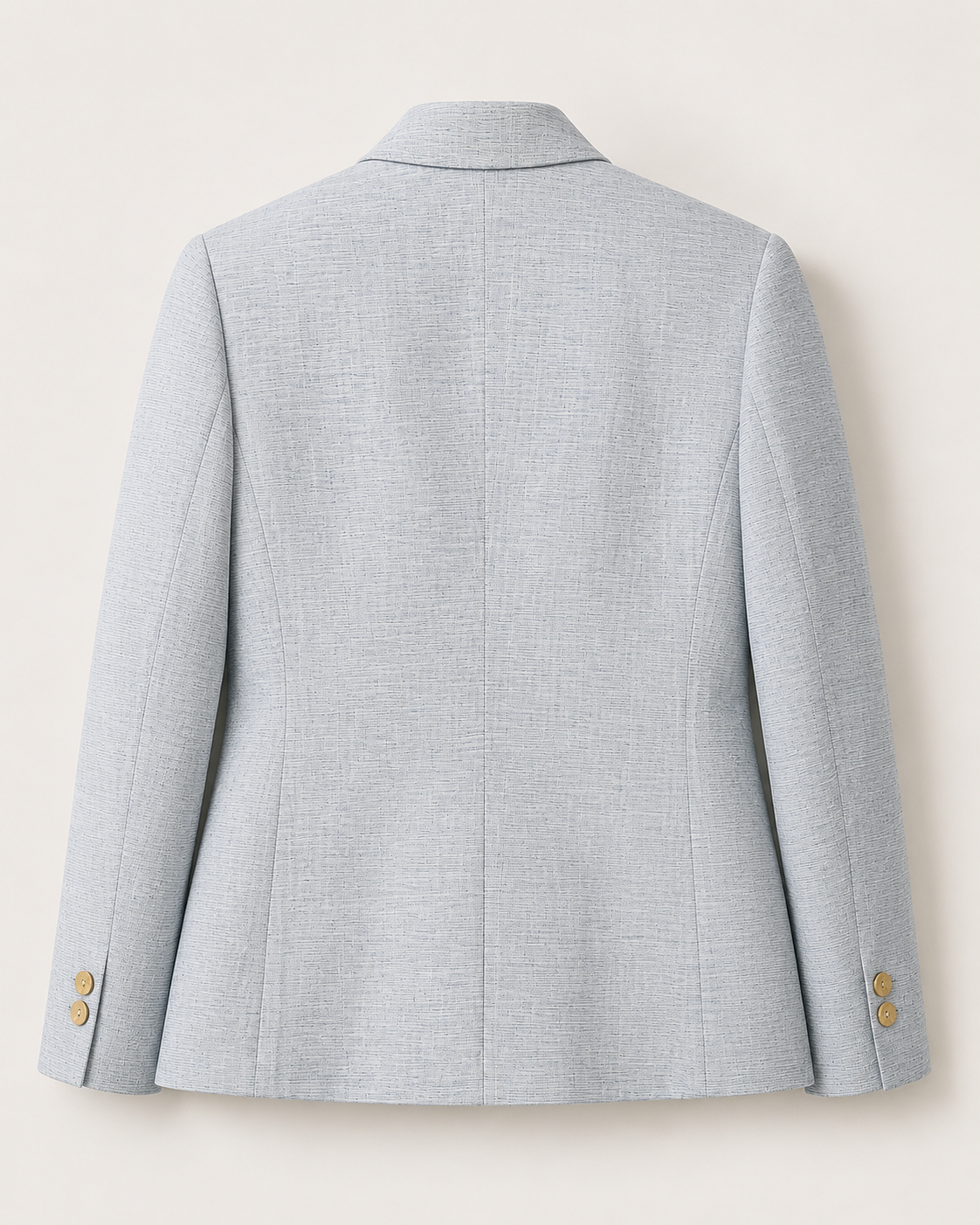 AANGĪ Light Blue Double-Breasted Hemp Cotton Blazer