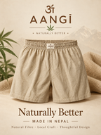 AANGĪ Natural Flax Hemp-Cotton Unisex Boxer