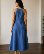 AANGĪ Azure Breeze Artisan Dress