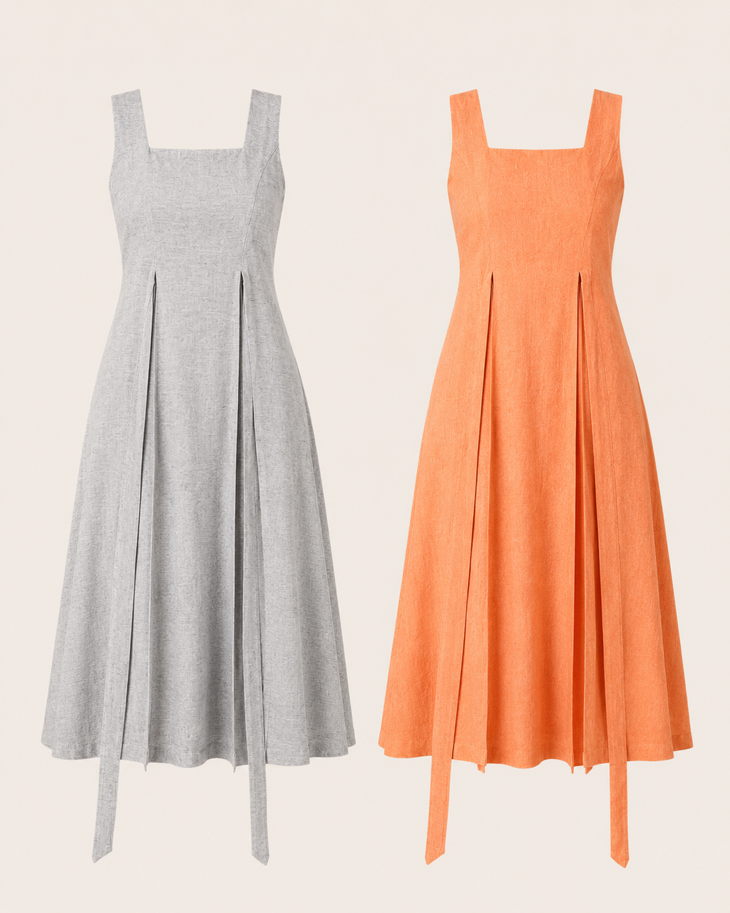 AANGĪ Sleeveless Layered Dress for Women | Sustainable Hemp Blend | M Size