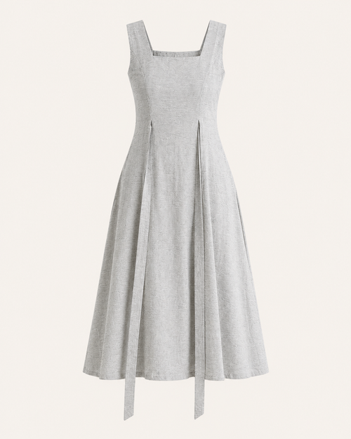 AANGĪ Sleeveless Layered Dress for Women | Sustainable Hemp Blend | M Size