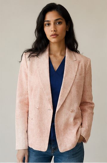 Peach Hemp Tailored Blazer