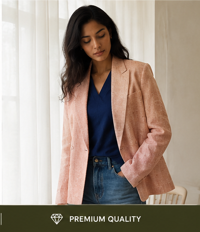 Peach Hemp Tailored Blazer