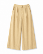 AANGĪ Women’s Butter Beige Hemp Cotton Wide-Leg Trouser