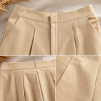 AANGĪ Women’s Butter Beige Hemp Cotton Wide-Leg Trouser
